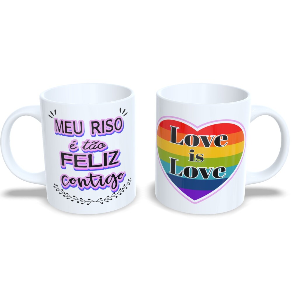 Caneca Dia Dos Namorados Presente Romântico De Cerâmica 325ml