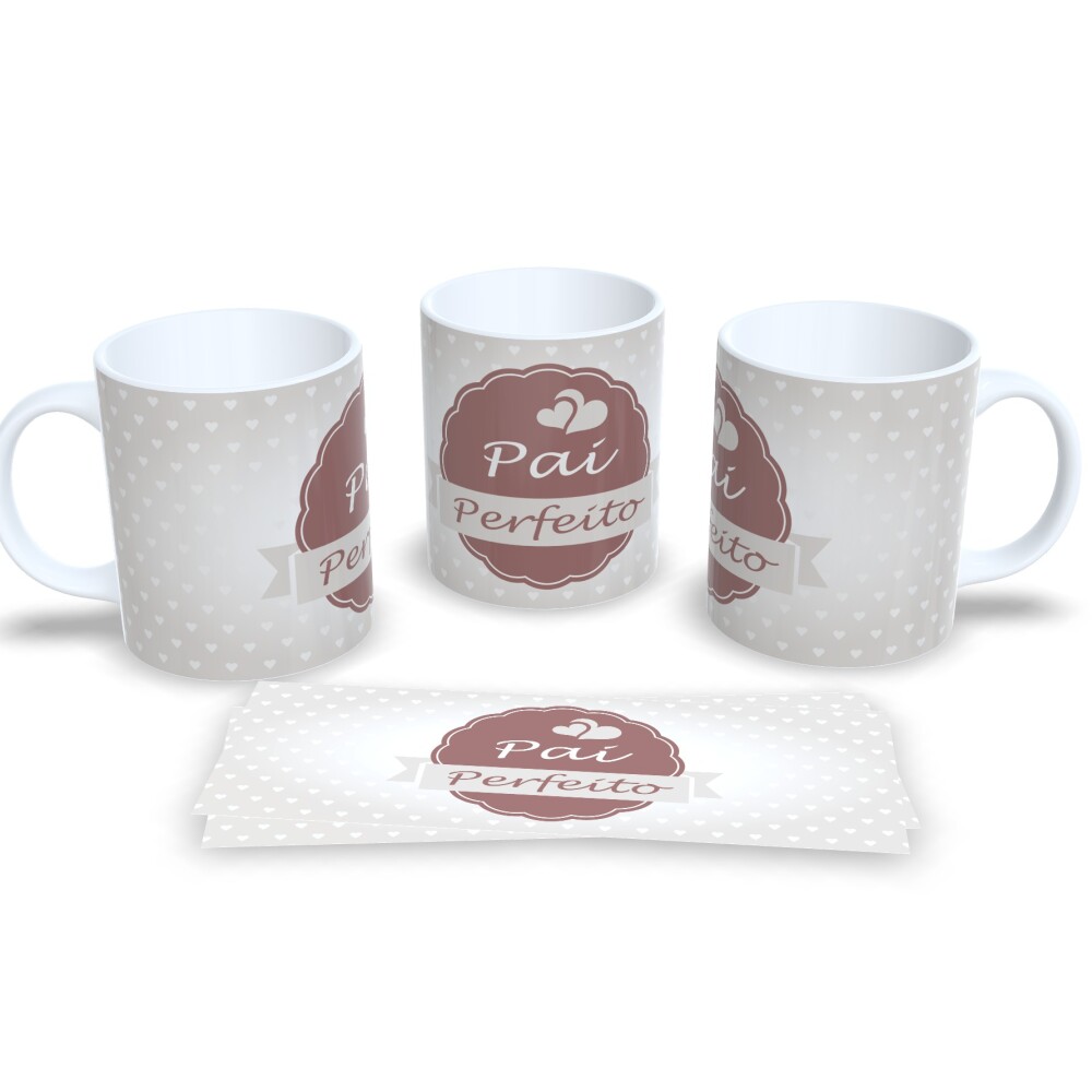 Caneca De Porcelana Decorada Presente Para O Dia Dos Pais