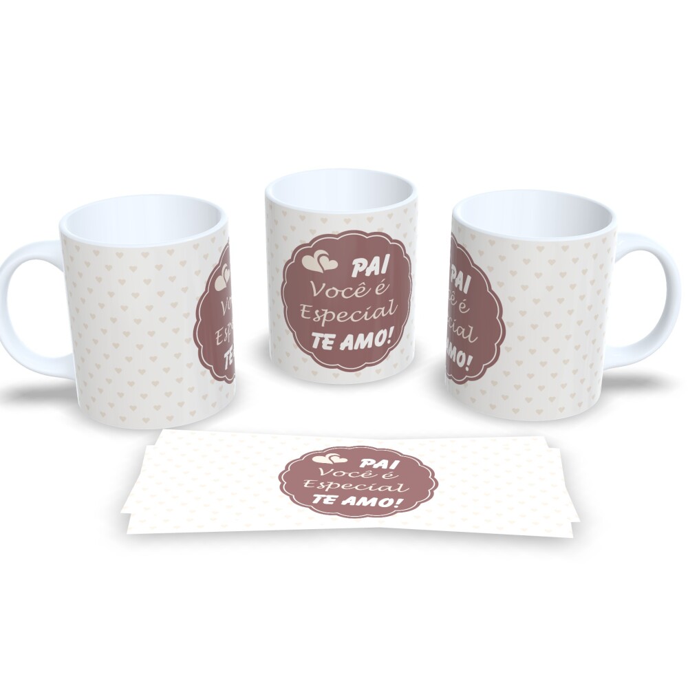Caneca De Porcelana Decorada Presente Para O Dia Dos Pais
