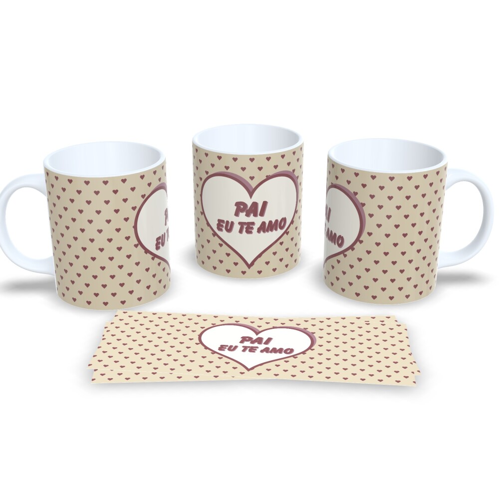 Caneca Lembrança Dia Dos Pais Amor De Pai Xícara 325ml