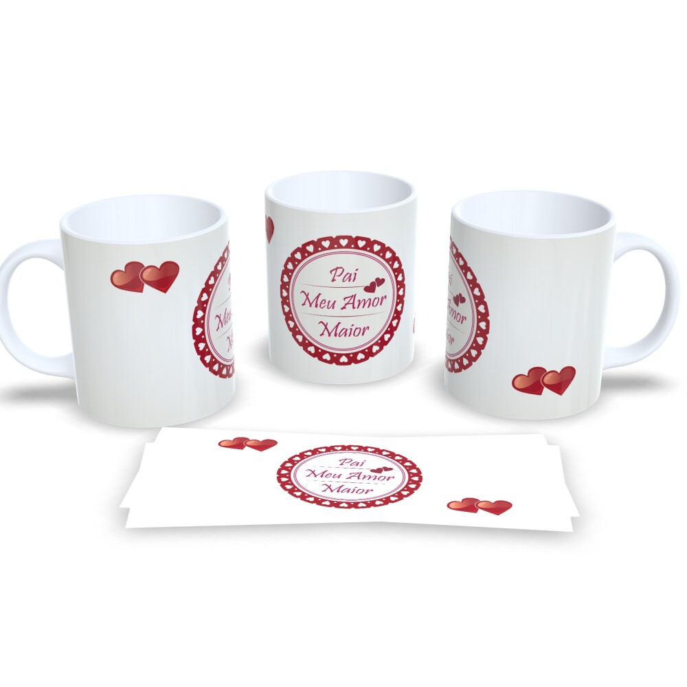 Caneca Lembrança Dia Dos Pais Amor De Pai Xícara 325ml