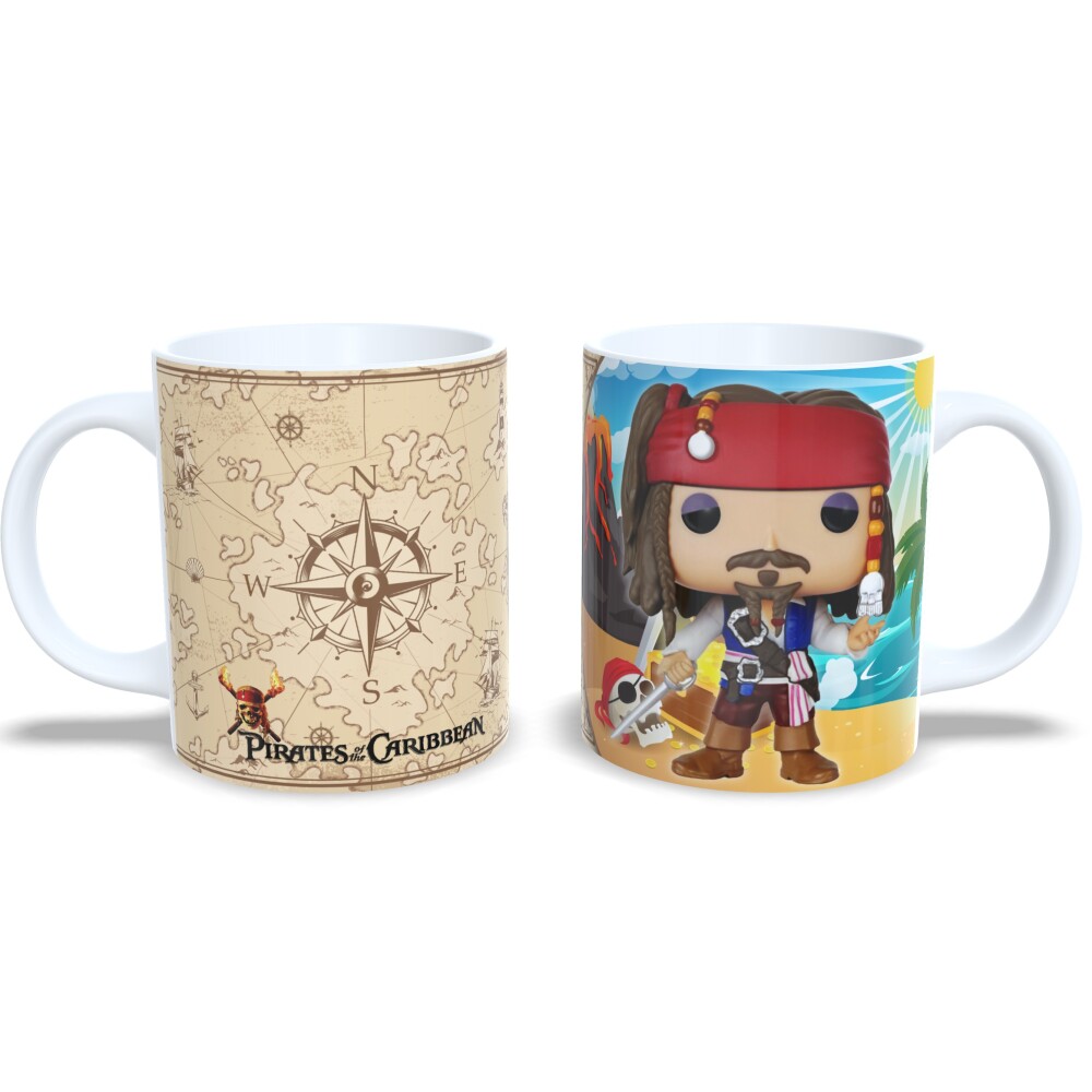Xícara Jack Sparrow Piratas Do Caribe Geek Presente Criativo
