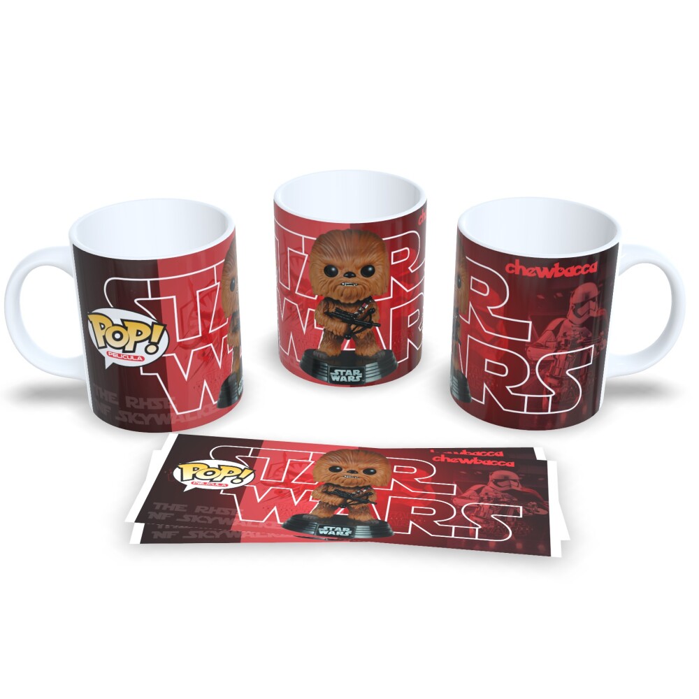 Caneca Star Wars Chewbacca Estilo Funko Pop Porcelana