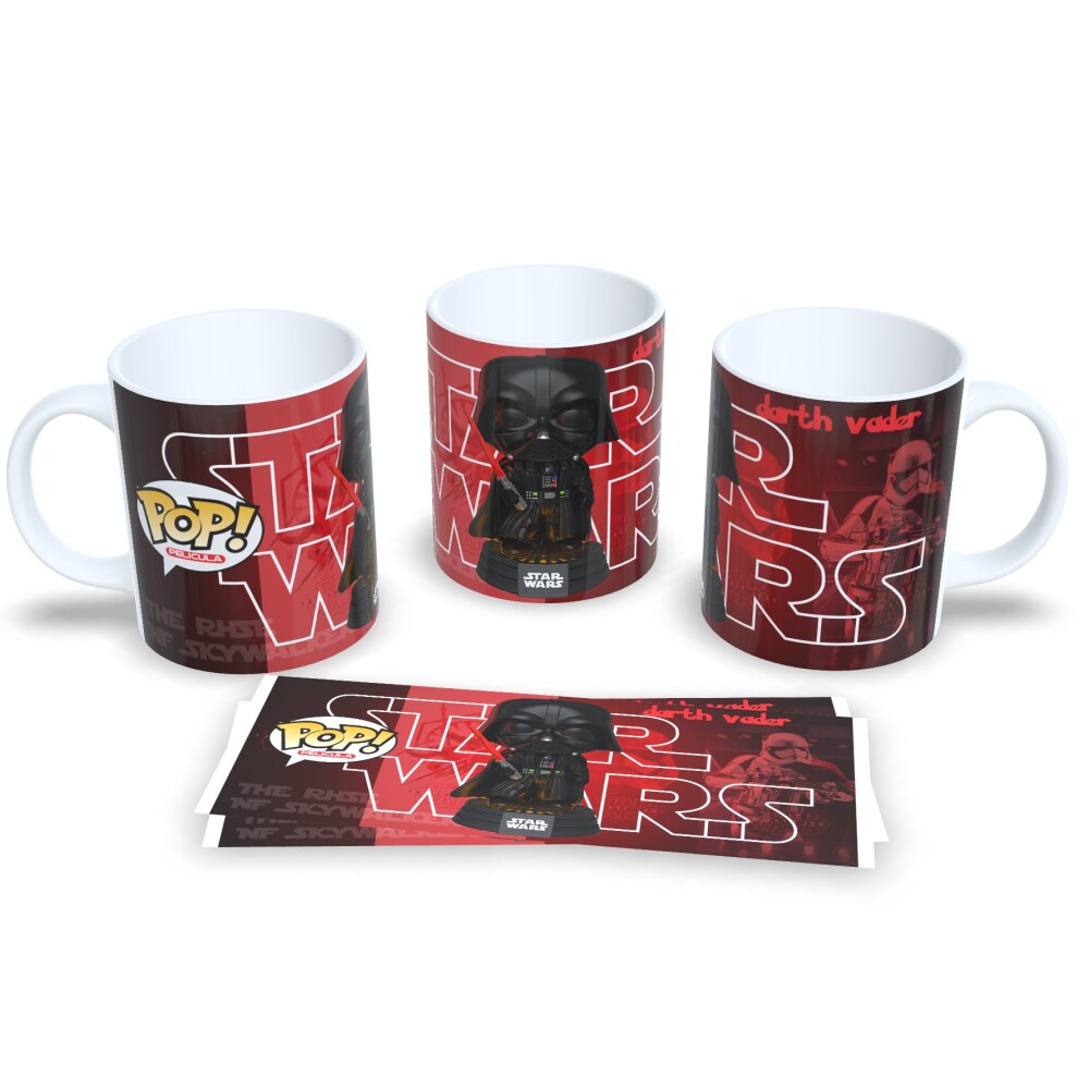 Caneca Star Wars Darth Estilo Funko Pop Porcelana