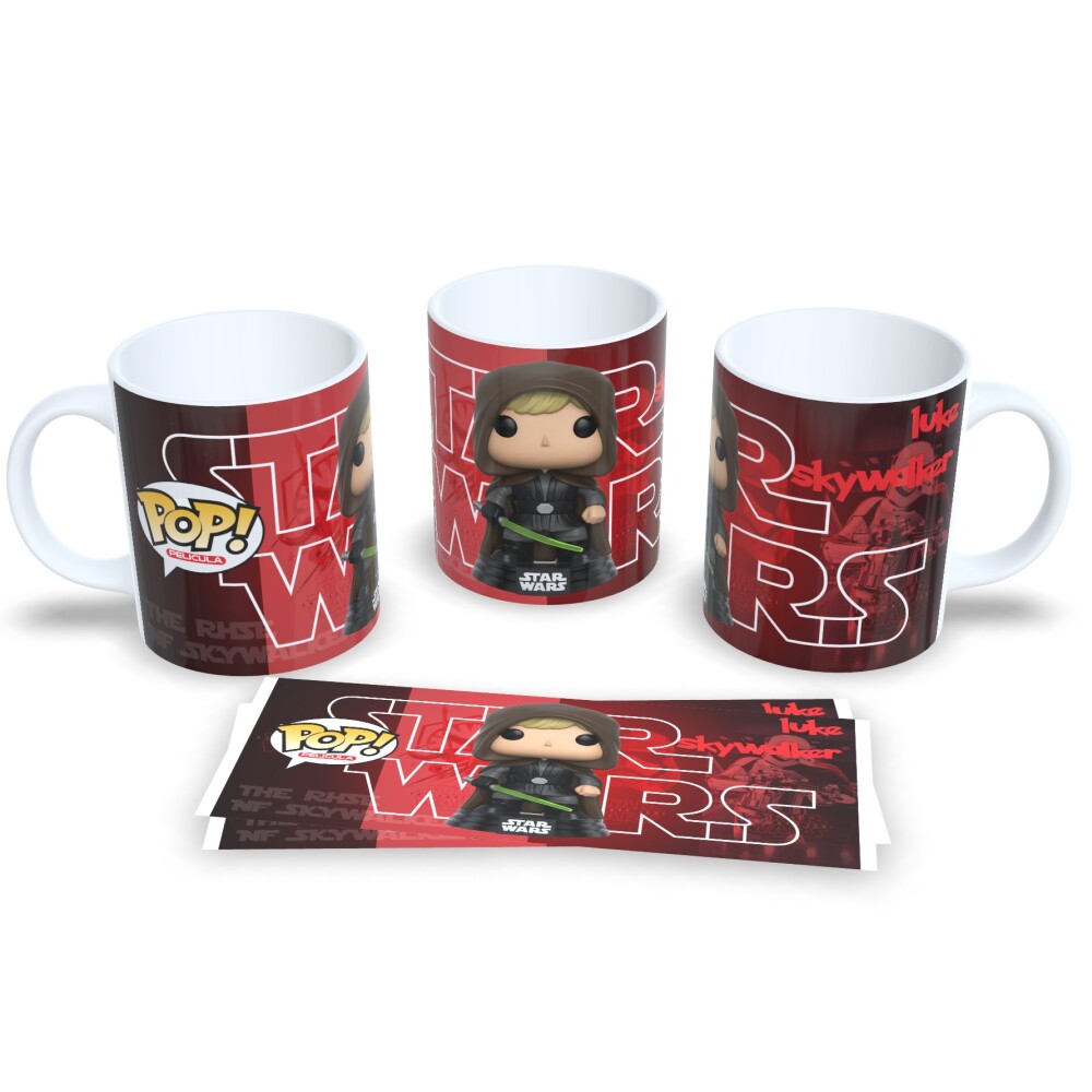 Caneca Star Wars Luke Estilo Funko Pop Porcelana