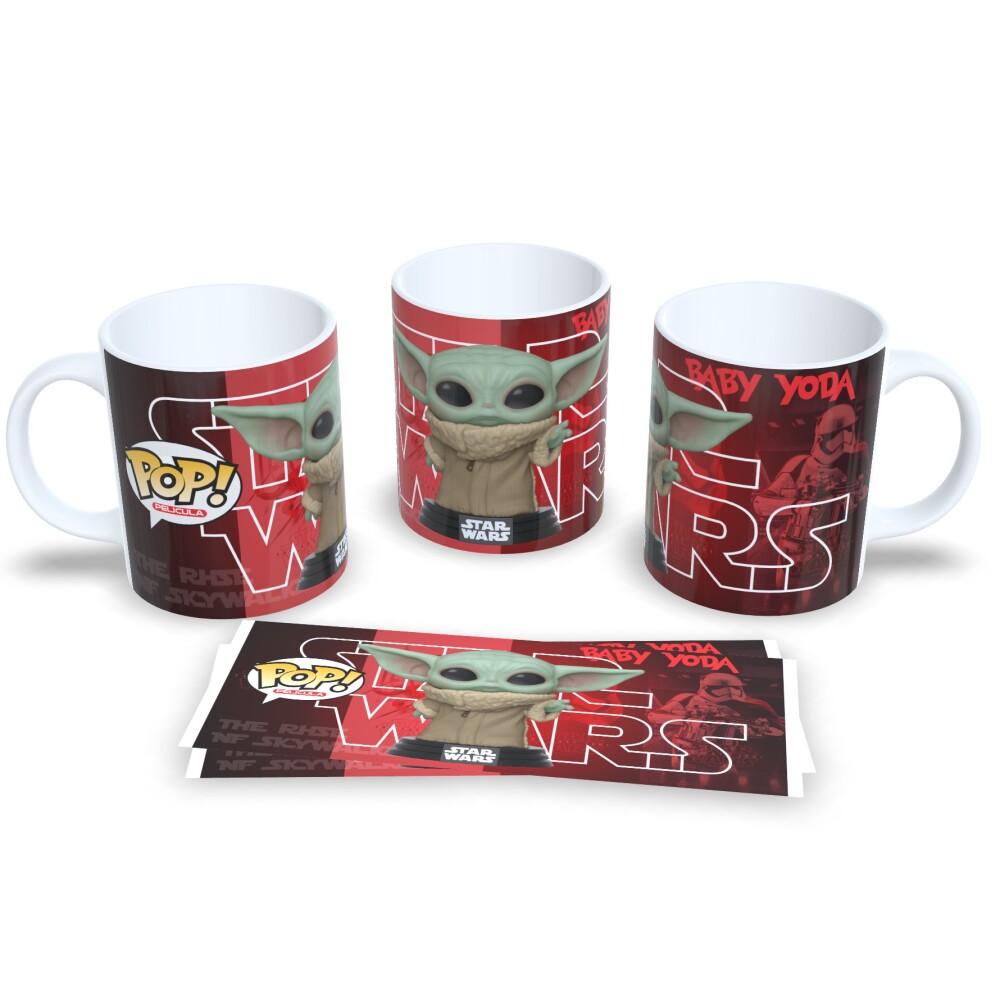 Caneca Star Wars Yoda Estilo Funko Pop Porcelana
