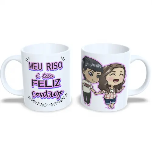 Caneca 325ml Namorados: Seu Amor em Cada Gole ☕