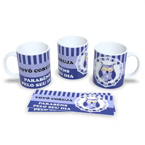 Caneca de Porcelana a Oficial do Vovó e Vovô Coruja