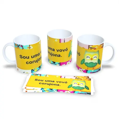 Caneca de Porcelana a Oficial do Vovó e Vovô Coruja