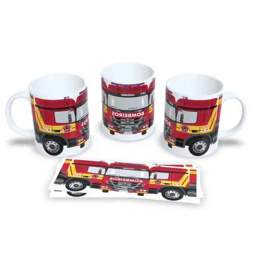 Caneca De Porcelana Tema Caminhoneiro Estrada 325ml