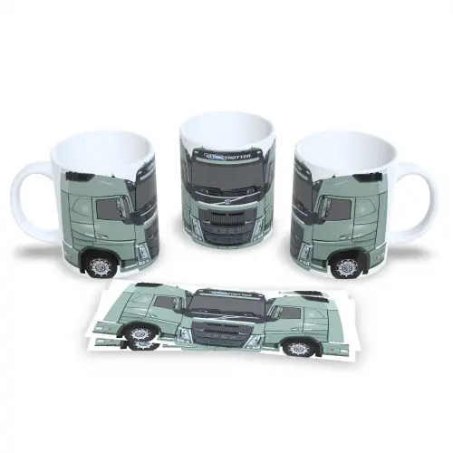 Caneca De Porcelana Tema Caminhoneiro Estrada 325ml