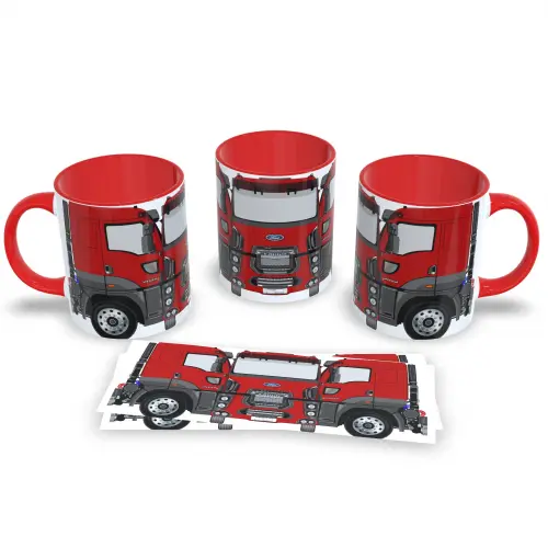 Caneca Rei da Estrada Coleção Caminhões 325ml Vermelha