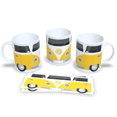 Caneca de Porcelana Clássica Kombi O Charme Antigo
