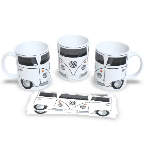 Caneca de Porcelana Clássica Kombi O Charme Antigo