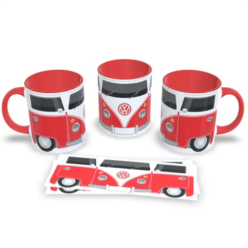 Caneca Vermelha Kombi Vintage 325ml Relíquia na Mesa
