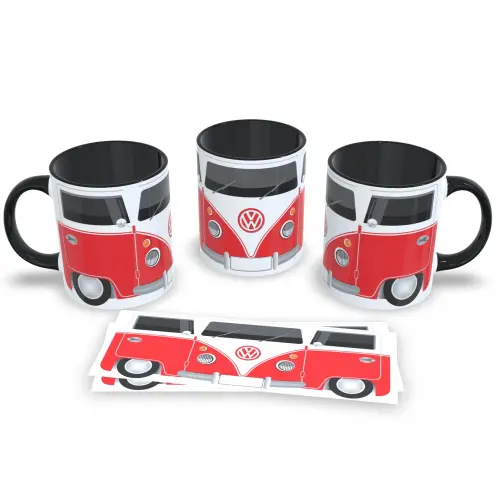 Caneca Preta Kombi Vintage 325ml Relíquia e Nostalgia na Mesa