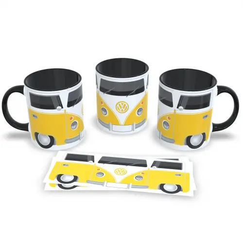 Caneca Porcelana Preta Loucos por Kombi Edição 325ml