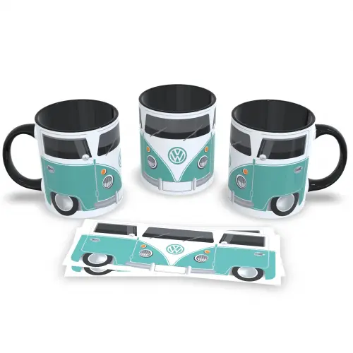 Caneca Porcelana Preta Loucos por Kombi Edição 325ml