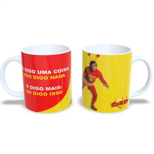 Caneca de Porcelana Chapolin 325ml Presente Fã e Colecionador