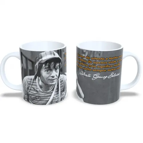 Caneca de Porcelana Chaves 325ml Nostalgia Cultura Pop / Nerd / Geek