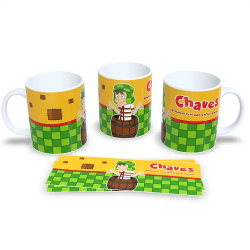 Caneca de Porcelana Chaves 325ml Nostalgia Cultura Pop / Nerd / Geek