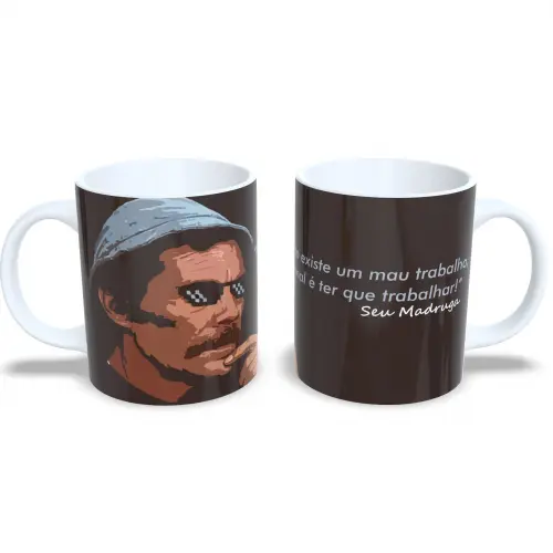 Caneca Porcelana Personalizada Frase Seu Madruga Design Exclusivo 325ml