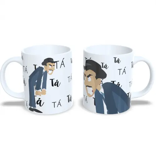 Caneca Professor Girafales 325ml Porcelana Decorada Turma do Chaves