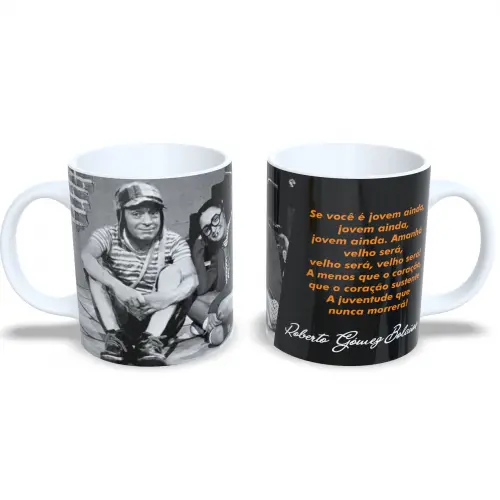 Caneca de Porcelana 325ml Turma do Chaves Nostalgia e o Humor