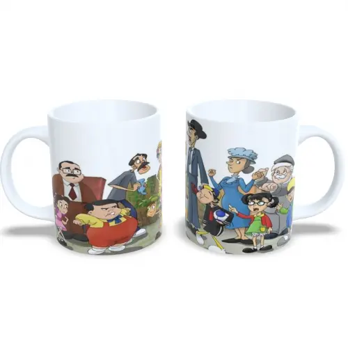 Caneca Branca 325ml Turma do Chaves Nostalgia e o Humor
