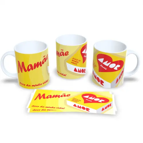 Caneca Dia das Mães O coração mais lindo do mundo