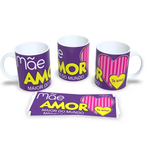 Caneca Dia das Mães O coração mais lindo do mundo