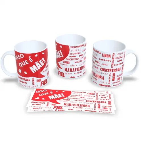 Caneca Dia das Mães O coração mais lindo do mundo