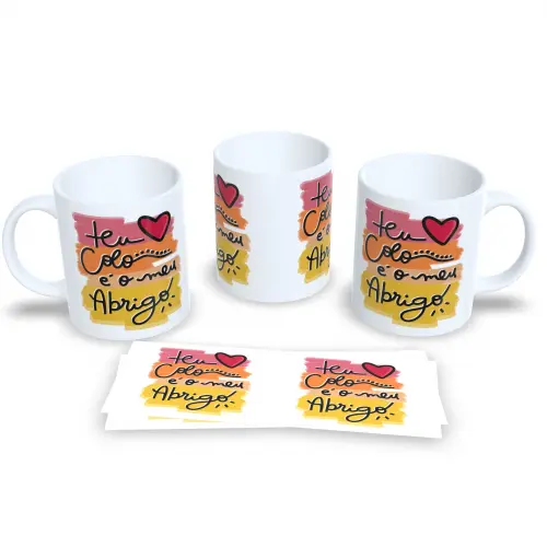 Caneca de Porcelana Minha Mãe, Meu Porto Seguro