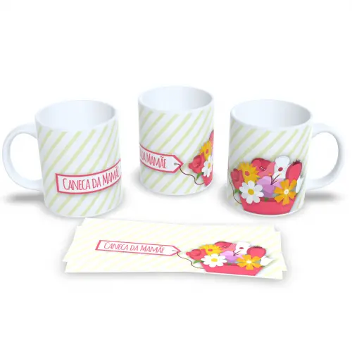 Caneca de Porcelana Abastecida Com Café e Amor de Mãe