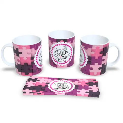 Caneca de Porcelana Abastecida Com Café e Amor de Mãe