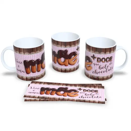 Caneca de Porcelana Abastecida Com Café e Amor de Mãe