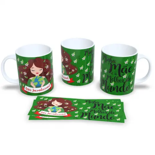 Caneca Cerâmica Melhor Mãe Do Mundo Presente Dia Das Mães