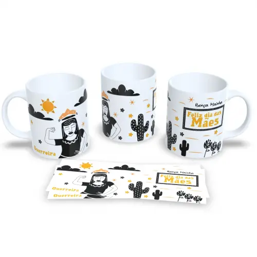 Caneca Dia Das Mães De Porcelana Café Presente Dia Mães