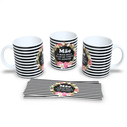 Caneca Dia Das Mães De Porcelana Café Presente Dia Mães