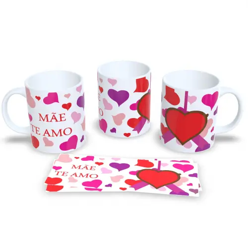 Caneca "Mãe, Te Amo" - Presente Especial Dia das Mães