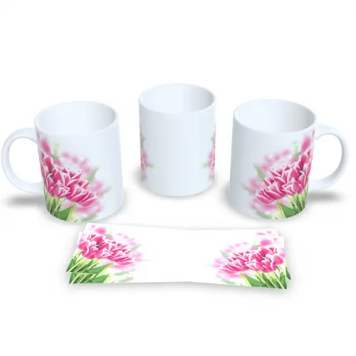 Caneca De Cerâmica Floral Presente Criativo Delicado