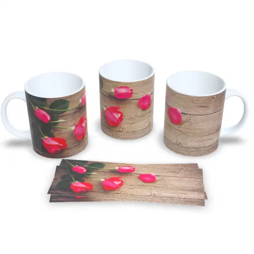 Caneca De Cerâmica Floral Presente Criativo Delicado