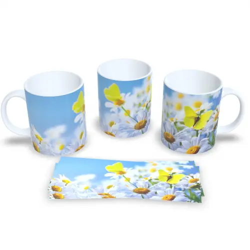 Caneca De Cerâmica Floral Presente Criativo Delicado
