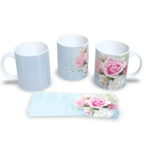 Caneca De Cerâmica Floral Presente Criativo Delicado