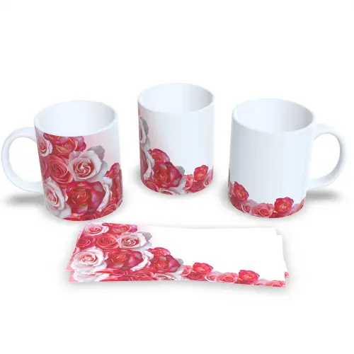 Caneca De Café E Chá Estampa Floral Colorida