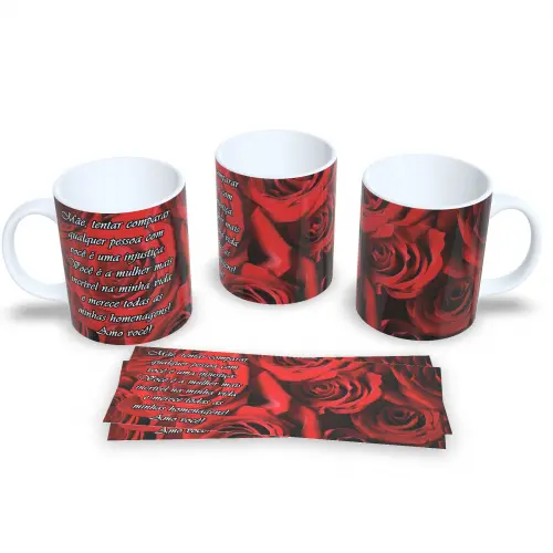 Caneca De Café E Chá Estampa Floral Colorida