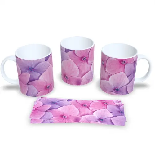 Caneca De Café E Chá Estampa Floral Colorida