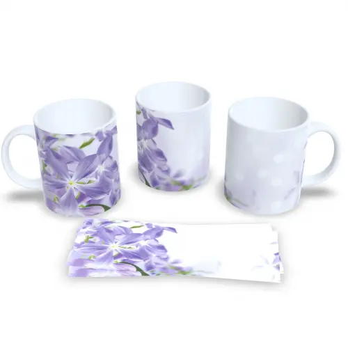 Caneca De Café E Chá Estampa Floral Colorida