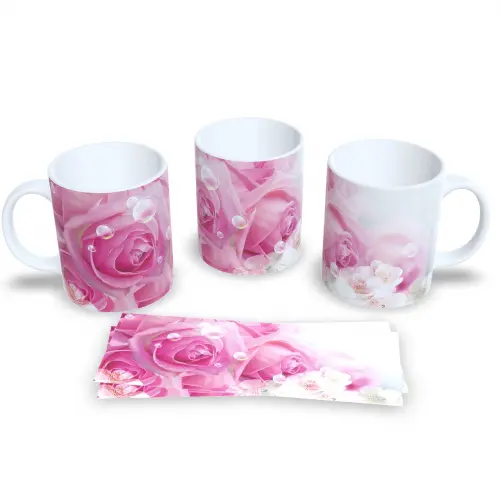 Caneca De Café E Chá Estampa Floral Colorida