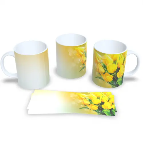 Caneca De Café E Chá Estampa Floral Colorida